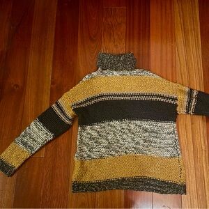 Noisy May Roolee Striped Mustard Turtleneck